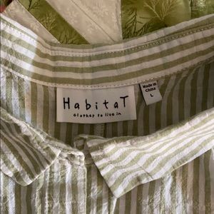 Habitat green stripe long top.